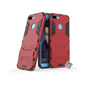Htdmobiles Housse etui coque rigide anti choc pour Huawei Honor 9 Lite avec verre trempe - ROUGE pas cher