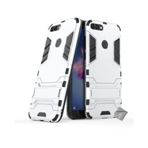 Htdmobiles Housse etui coque rigide anti choc pour Huawei P Smart avec verre trempe - ARGENT pas cher