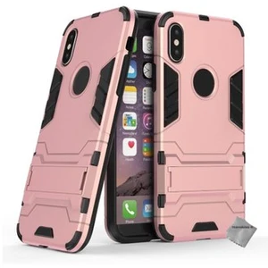Htdmobiles Housse etui coque rigide anti choc pour Apple iPhone X + film ecran - ROSE pas cher