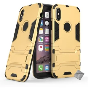 Htdmobiles Housse etui coque rigide anti choc pour Apple iPhone X + film ecran - OR pas cher
