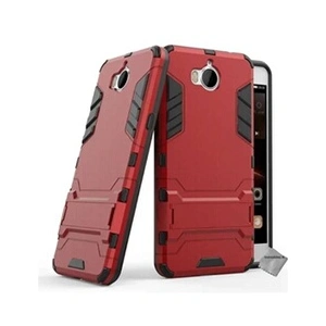 Htdmobiles Housse etui coque rigide anti choc pour Huawei Y5 et Y6 (2017) avec film ecran - ROUGE pas cher