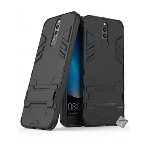 Htdmobiles Housse etui coque rigide anti choc pour Huawei Mate 10 Lite avec verre trempe - NOIR pas cher