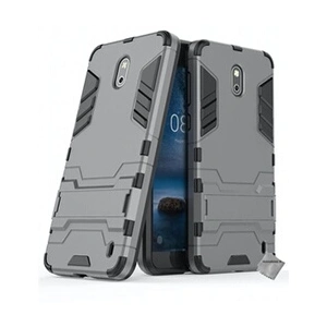 Htdmobiles Housse etui coque rigide anti choc pour Nokia 2 avec film ecran - GRIS pas cher