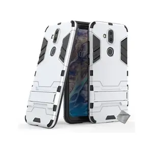 Htdmobiles HTD Mobiles Nokia 8.1 (2019) - Coque rigide antichoc - Argent pas cher