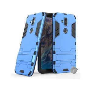 Htdmobiles Housse etui coque rigide anti choc pour Nokia 8.1 (2019) + film ecran - BLEU CLAIR - pas cher