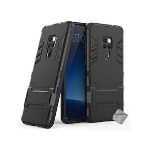 Comparateur de prix : Htdmobiles Housse etui coque rigide anti choc pour Huawei Mate 20 + verre trempe - NOIR -
