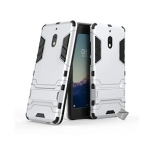 Htdmobiles Housse etui coque rigide anti choc pour Nokia 2.1 (2018) avec verre trempe - ARGENT pas cher