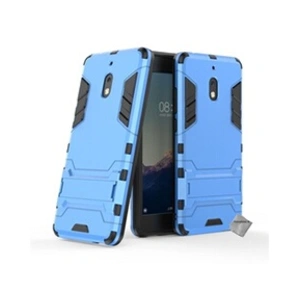 Htdmobiles Housse etui coque rigide anti choc pour Nokia 2.1 (2018) avec verre trempe - BLEU CLAIR pas cher