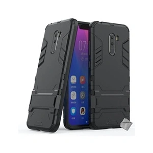 Htdmobiles Housse etui coque rigide anti choc pour Xiaomi Pocophone F1 avec verre trempe - NOIR pas cher