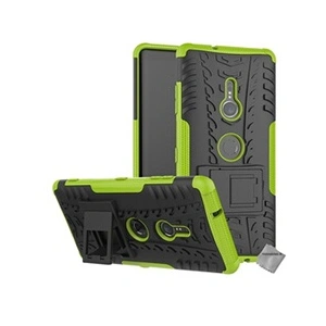 Htdmobiles Housse etui coque rigide anti choc pour Sony Xperia XZ3 + verre trempe - VERT - pas cher