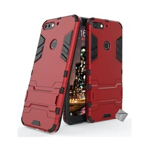 Htdmobiles Housse etui coque rigide anti choc pour Huawei Y7 (2018) avec film ecran - ROUGE pas cher