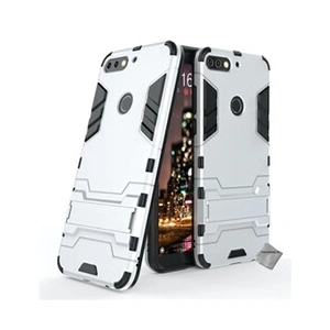 Htdmobiles Housse etui coque rigide anti choc pour Huawei Honor 7C avec verre trempe - ARGENT pas cher