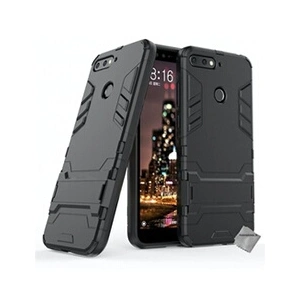 Htdmobiles Housse etui coque rigide anti choc pour Huawei Y6 (2018) avec film ecran - NOIR pas cher