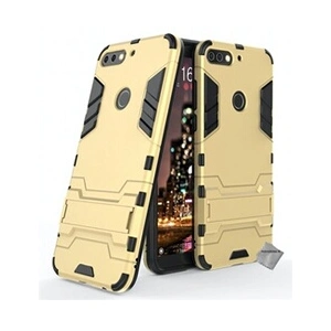 Htdmobiles Housse etui coque rigide anti choc pour Huawei Y7 (2018) avec film ecran - OR