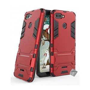 Htdmobiles Housse etui coque rigide anti choc pour Xiaomi Redmi 6 avec verre trempe - ROUGE pas cher