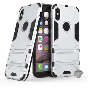 Htdmobiles Housse etui coque rigide anti choc pour Apple iPhone XS + verre trempe - ARGENT pas cher