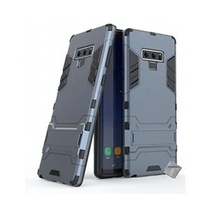 Htdmobiles Housse etui coque rigide anti choc pour Samsung Galaxy Note 9 avec verre trempe - BLEU FONCE pas cher