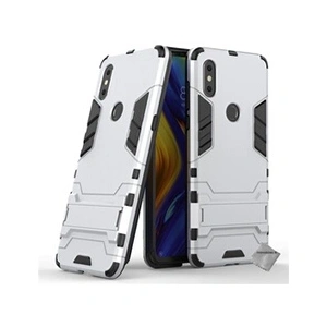 Htdmobiles Housse etui coque rigide anti choc pour Xiaomi Mi Mix 3 + verre trempe - ARGENT - pas cher