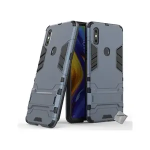Htdmobiles Housse etui coque rigide anti choc pour Xiaomi Mi Mix 3 + verre trempe - BLEU FONCE - pas cher