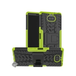 Htdmobiles Housse etui coque rigide anti choc pour Sony Xperia 10 Plus + verre trempe - VERT - pas cher