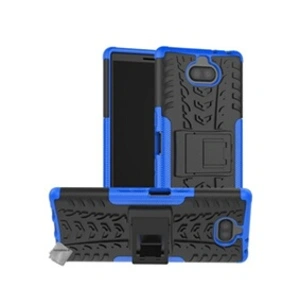 Htdmobiles Housse etui coque rigide anti choc pour Sony Xperia 10 Plus + verre trempe - BLEU - pas cher