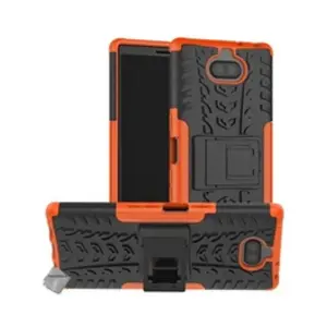 Htdmobiles Coque rigide anti choc pour Sony Xperia 10 Plus + film ecran - ORANGE pas cher