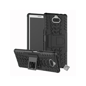 Htdmobiles Housse etui coque rigide anti choc pour Sony Xperia 10 + verre trempe - NOIR - pas cher