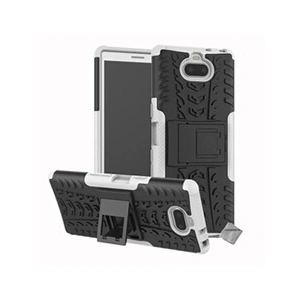 Htdmobiles Housse etui coque rigide anti choc pour Sony Xperia 10 + verre trempe - BLANC - pas cher
