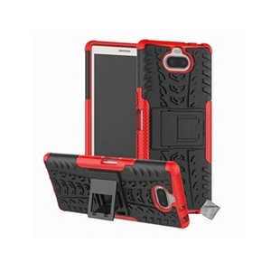 Htdmobiles Housse etui coque rigide anti choc pour Sony Xperia 10 + film ecran - ROUGE - pas cher