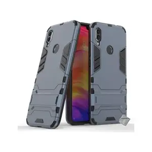 Htdmobiles Housse etui coque rigide anti choc pour Xiaomi Redmi Note 7 + verre trempe - BLEU FONCE - pas cher