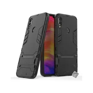 Htdmobiles Housse etui coque rigide anti choc pour Xiaomi Redmi Note 7 + verre trempe - NOIR - pas cher