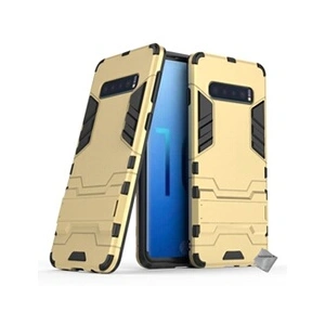 Htdmobiles Housse etui coque rigide anti choc pour Samsung Galaxy S10 + verre trempe - OR - pas cher
