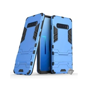 Htdmobiles Housse etui coque rigide anti choc pour Samsung Galaxy S10 + film ecran - BLEU CLAIR - pas cher