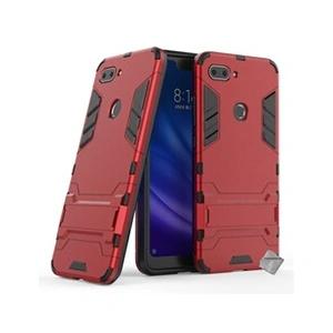 Htdmobiles Housse etui coque rigide anti choc pour Xiaomi Mi 8 Lite + verre trempe - ROUGE - pas cher