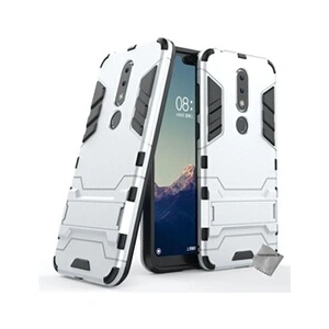 Htdmobiles Housse etui coque rigide anti choc pour Nokia 6.1 Plus (2019) + film ecran - ARGENT - pas cher