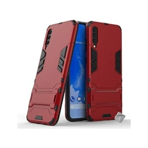 Htdmobiles Housse etui coque rigide anti choc pour Samsung Galaxy A70 + verre trempe - ROUGE - pas cher