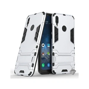 Htdmobiles Housse etui coque rigide anti choc pour Huawei Y7 (2019) + verre trempe - ARGENT - pas cher