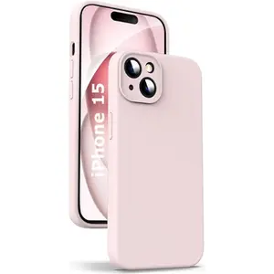Coque Pour iPhone 15 Silicone Rose Little Boutik® pas cher