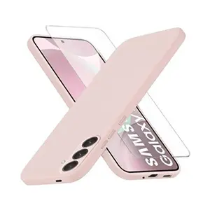 Little Boutik Coque Pour Samsung Galaxy S24 Plus Silicone Rose + Verre Trempe pas cher