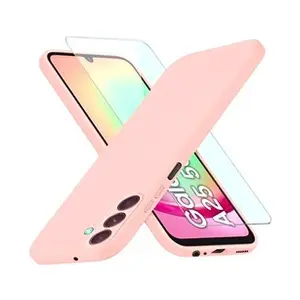 Little Boutik Coque pour Samsung Galaxy A25 5G Silicone Rose + Verre Trempe pas cher