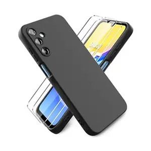 Coque Pour Samsung Galaxy A15 Silicone Noir + 2 Verres Trempes pas cher