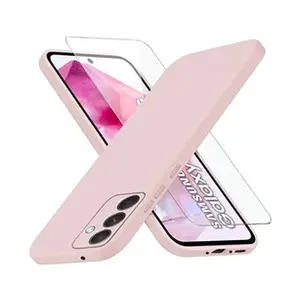 Coque Pour Samsung Galaxy A55 5G Silicone Rose + Verre Trempe pas cher