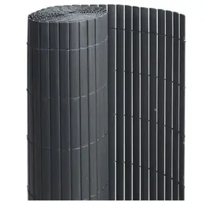 Canisse en pvc anthracite - 90% d'occultation, l 12 m, Hauteur 1.80 m