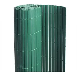 Canisse en pvc vert - 90% d'occultation, l 15 m, Hauteur 1 m pas cher