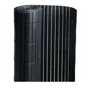 Canisse en PVC noir - 90% d'occultation, L 21 m, Hauteur 1.80 m