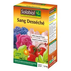 Comparateur de prix : SOLABIOL Sang Desséché 1,5 Kg - Action Coup De Fouet