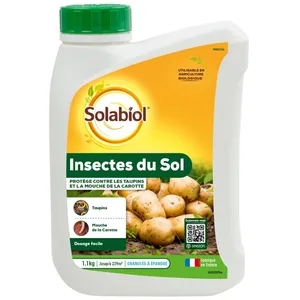 Comparateur de prix : Solabiol Anti Insectes du sol - Contre Taupins & Mouche de la carotte - Dosage Facile - 1,1kg