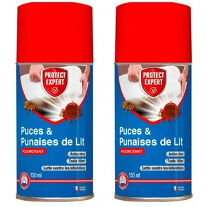 Comparateur de prix : PROTECT EXPERT 2 Aérosols Anti Punaises De Lit & Anti Puces - Diffusio...