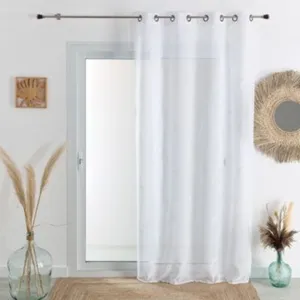 Home Maison Voilage brodé de pampas (140x240 cm - Blanc) pas cher