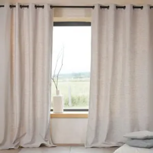 HomeMaison.com Rideau Jacquard - Ecru - 140 X 260 cm pas cher